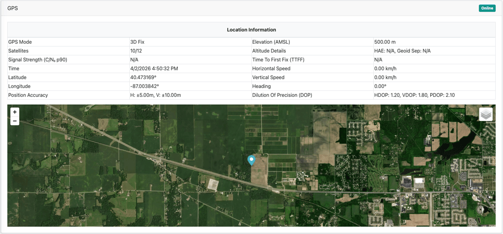 GPS sensor view
